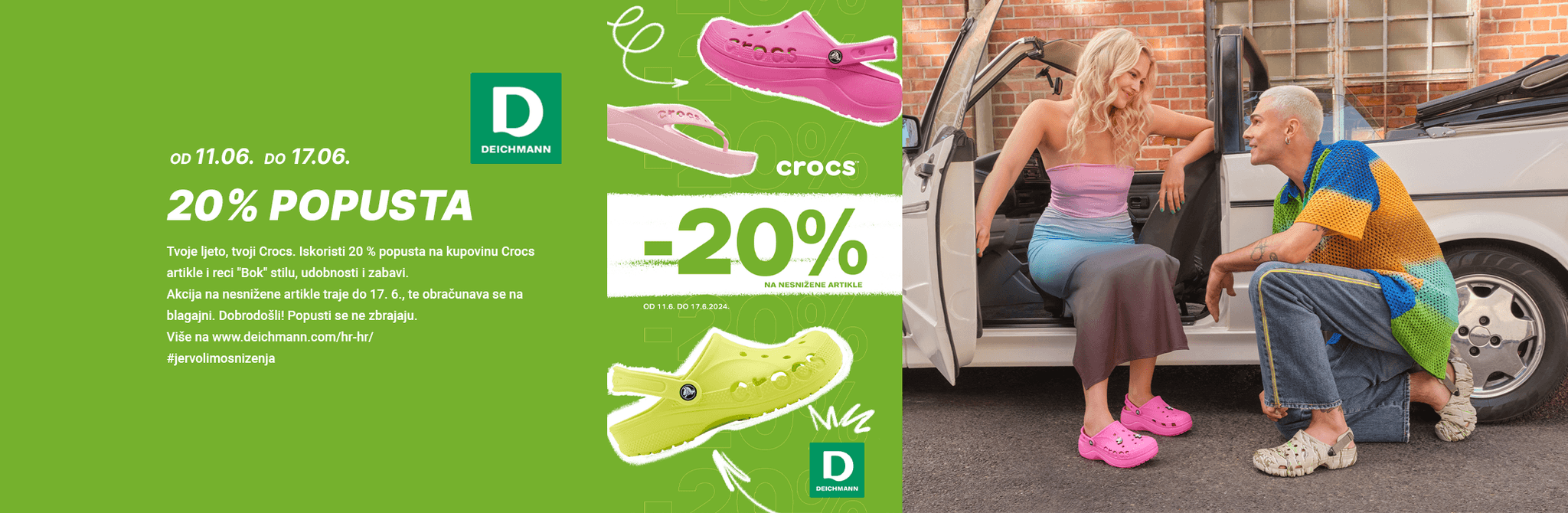Deichmann akcija -20% Crocs