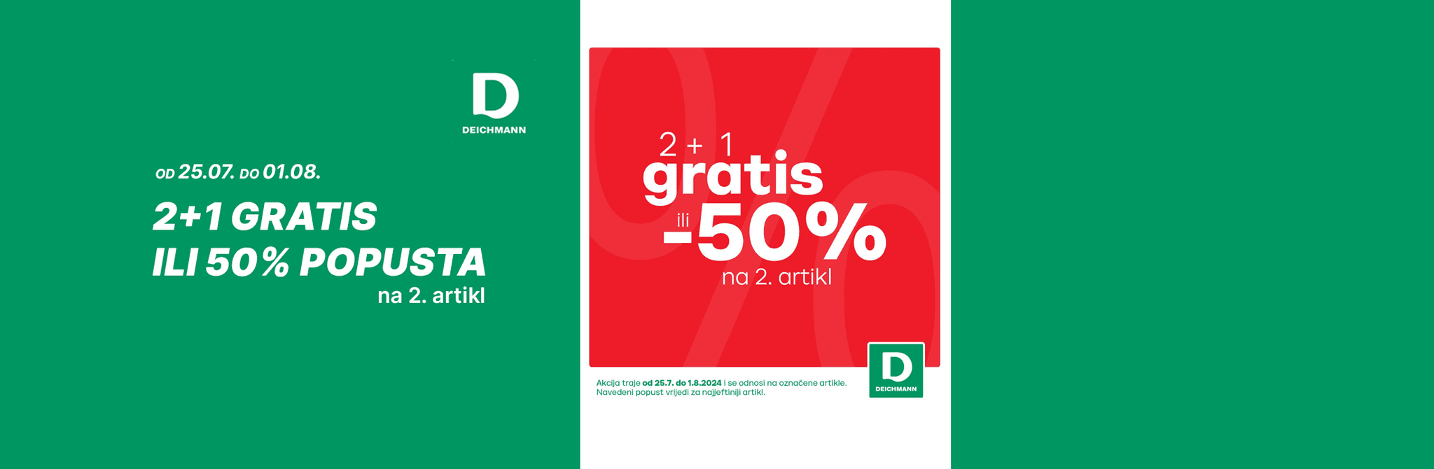 2+1 gratis ili 50% na 2. artikl