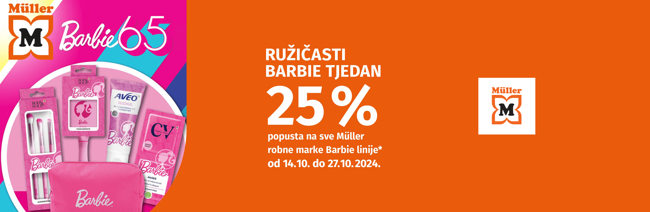 25% popusta na sve Müller robne marke Barbie linije