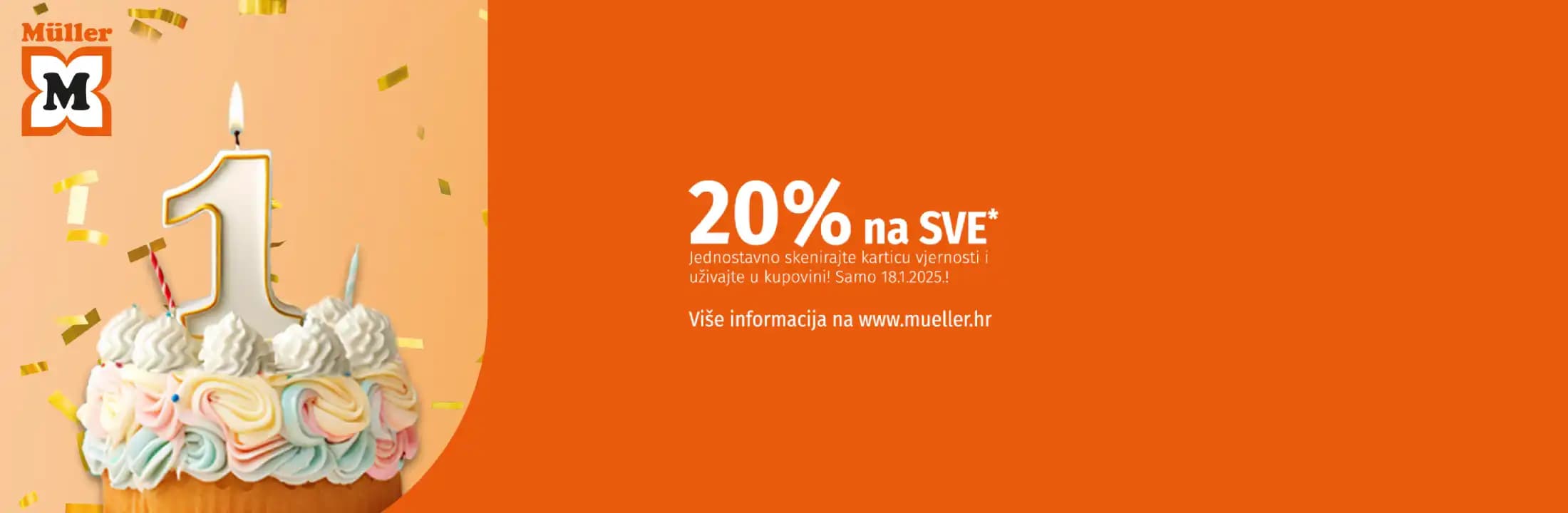Müller: 20% na sve u Müller aplikaciji 18.1.